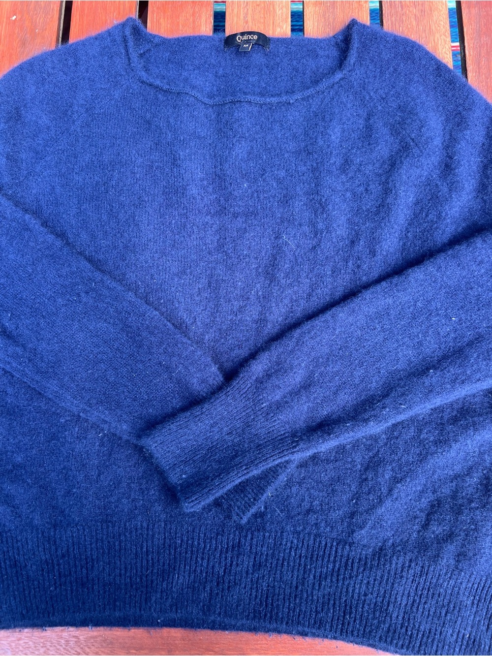 Quince Mongolian cashmere pullover blue MED Quietluxury
